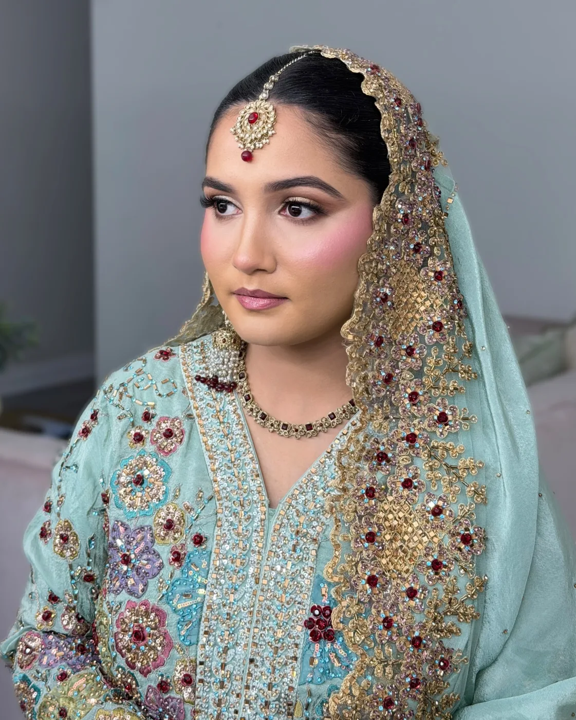 Bridal hair and makeup by Samia Imran