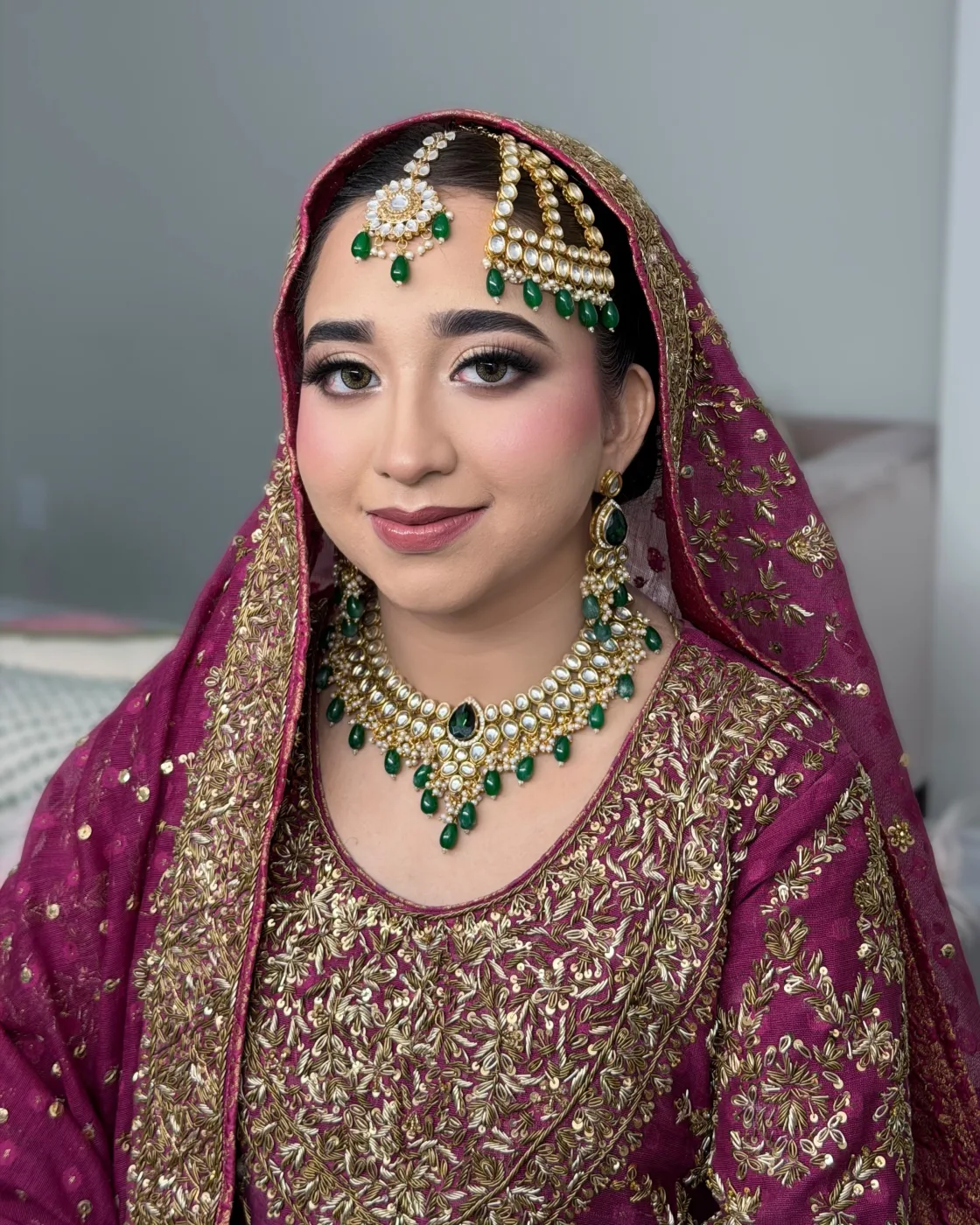 Bridal hijab styling by Samia Imran
