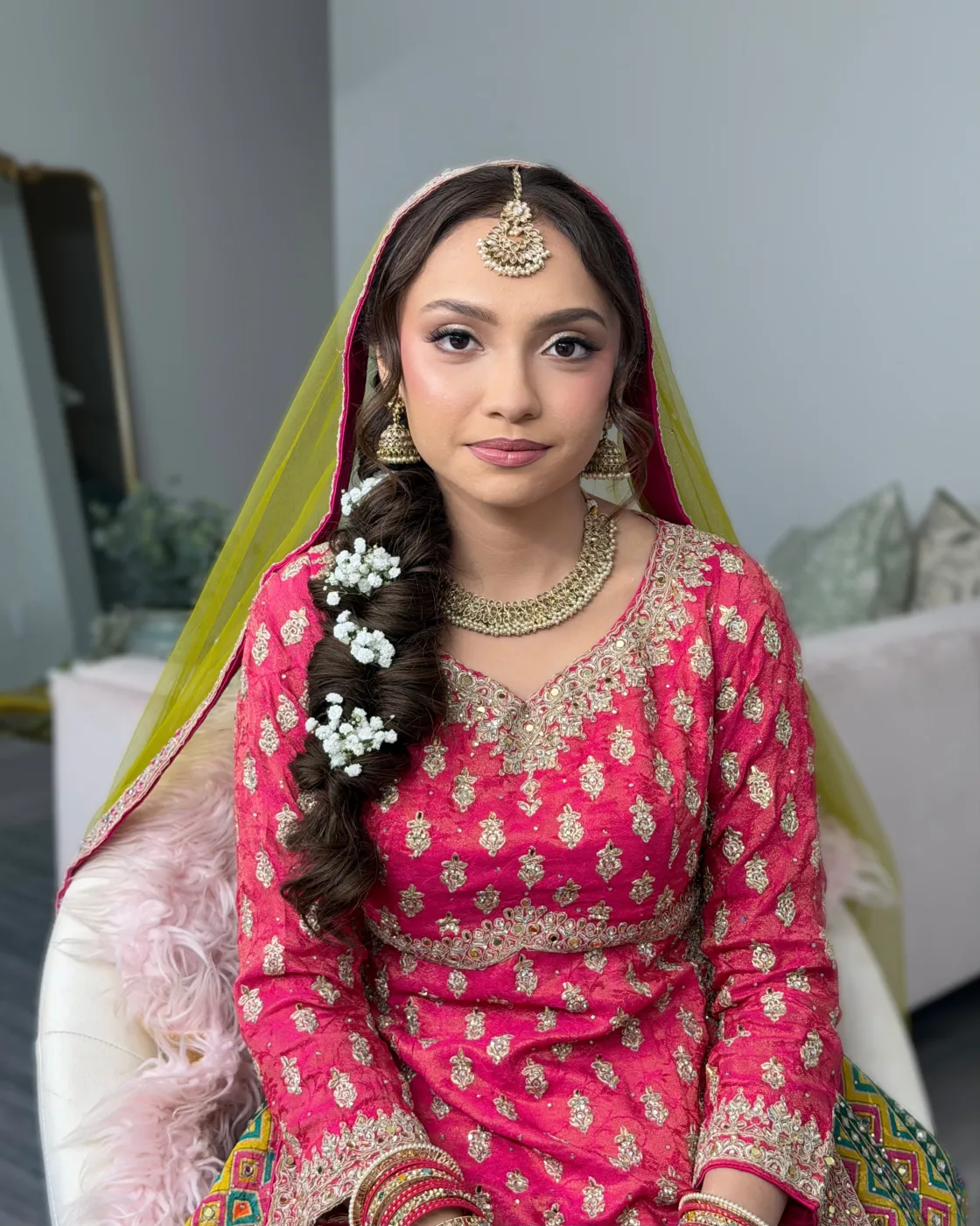 Bridal hair and makeup by Samia Imran